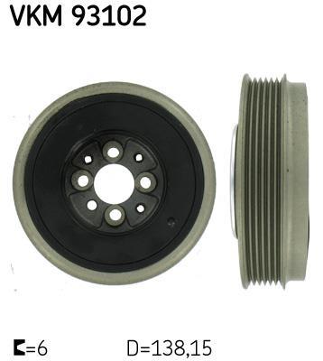 Poulie damper (Poulie de vilebrequin) SKF ref. VKM 93102